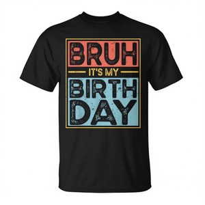 T-shirt a maniche corte per festeggiare il compleanno, t-shirt unisex per adulti, girocollo, con grafica festiva - Product Image 2