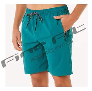 กางเกงขาสั้นผู้ชายน้ำหนักเบาแห้งเร็วลำลองกลางแจ้งออกแบบมาเองพร้อมสายรัดเอวยางยืดระบายอากาศลายพื้นสำหรับฤดูร้อน - Product Image 6