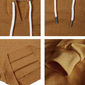 Otoño Invierno 100% sudaderas con capucha de punto de algodón para mujer sudaderas casuales con logotipo impreso en el cuello con capucha frontal - Product Image 6