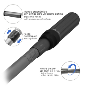 Set di chiavi dinamometriche da 1/2 pollice con prolunga e riduttore da 3/8 di pollice - Product Image 5