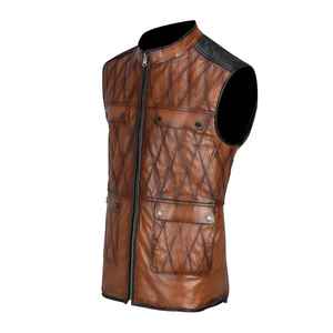 Chaleco tradicional chaleco bávaro alemán Trachten Oktoberfest vaca ante cuero hombres Herren chaleco chalecos chaleco bávaro - Product Image 3