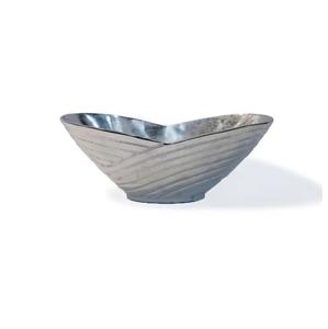 luxury Designer Metal Serving <b>Bowl</b> Aluminum Silver Polished Handmade Elegant design in India Manufacturer Bulk available - Product Image 3