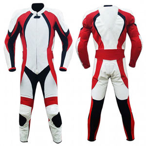 Nuevo Traje de Cuero para Motociclismo, Ropa de Motociclismo Transpirable Hecha en Pakistán para Motociclismo y Automovilismo - Product Image 1