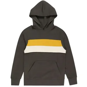 Sweat-shirt à capuche gris anthracite pour homme, coupe classique, en molleton décontracté avec poche avant, collection automne 2027 - Product Image 1