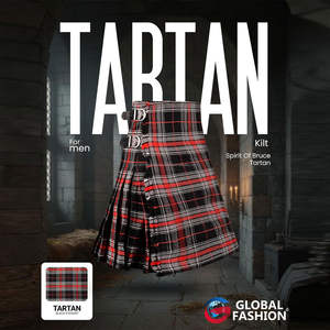 Kilt écossais pour homme, esprit de Bruce, tartan, acrylique, laine, longueur standard, anti-froissement, meilleur kilt en vente en gros, 2026 - Product Image 3
