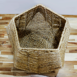 Cestas Multifuncionales Hechas a Mano Artex Dong Thap de Pasto Marino y Jacinto de Agua, Artesanía Ecológica de Vietnam - Product Image 4