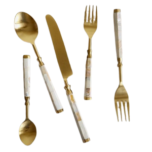 Haute Vente Couverts De Table Cuisine Couverts Couverts Tendance Élégant Marbre Poignée Table Décoratif Couverts Parties - Product Image 1