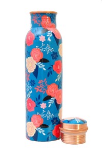 99.9% Cobre puro 500ml Hecho a mano Ecológico Metal Reutilizable Botella de agua Tapa Resistente a la corrosión BP Free Health Indian - Product Image 4