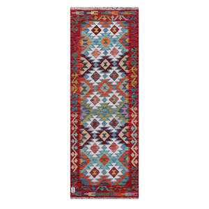 Alfombra Kilim de Maimana, Afganistán, 196 x 70 cm, Alfombras y Juegos de Alfombras - Product Image 1