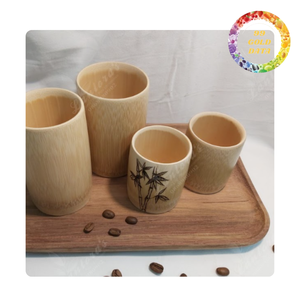 Tasse en bambou de haute qualité avec surface polie | Pour les cafés et les idées de cadeaux uniques | Logo personnalisé - Product Image 4