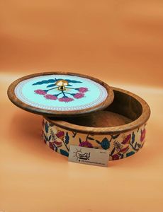 Boîte à épices de table moderne en bois naturel imprimé de qualité supérieure avec compartiments séparés pour les épices et le rangement des pots - Product Image 5