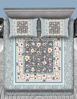 Parure de draps plats 3 pièces en polyester 100 % imprimé en 3D, 300 fils/cm², 60 fils/tissu, personnalisable, marque OEM, vente en gros, directement de l'usine