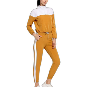 Tenue de sport femme survêtements vêtements de sport 2 pièces femmes survêtements fermeture éclair avant élégant haut court dames survêtements vestes - Product Image 4