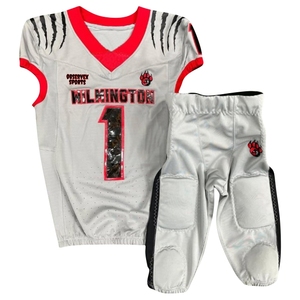 Votre propre uniforme de football américain Nouveau design de l'uniforme de football américain Service OEM Uniforme de football américain pour hommes - Product Image 6