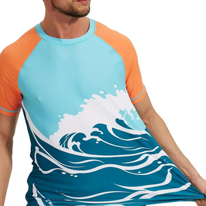 Último diseño Precio barato Hombres Rash Guards Color sólido Transpirable Ligero Rash Guards para venta en línea - Product Image 3