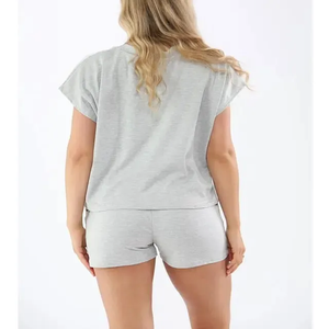 เสื้อรัดรูปผ้าฝ้าย100% พรีเมี่ยมสำหรับผู้หญิงกางเกงขาสั้นรัดรูป - Product Image 3