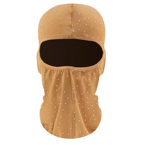 Balaclava en polyester thermique avec strass, imprimé par transfert thermique, entièrement recouvert de strass, masque de ski tendance, rappeur, bling, capuche pour le visage - Product Image 5