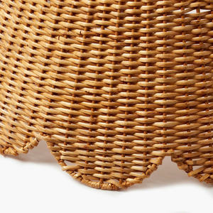 Natural Rattan Scallop Woven Christmas <b>Tree</b> <b>Collar</b> Folding Wicker Noel <b>Tree</b> Christmas Holiday Time - Product Image 3