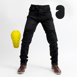 Pantalones Vaqueros de Motociclista Negros para Hombre D-Ride, Paneles Elásticos, Protección de Rodilla con Certificación CE, Forro de Aramida, Transpirables, de Secado Rápido - Product Image 2