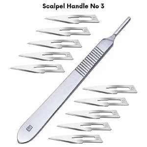 Manche de scalpel de qualité médicale n°3 3 poignées réutilisables en acier inoxydable pour lames chirurgicales - Product Image 3