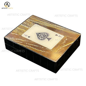 Caja de resina artesanal de diseño geométrico hecho a mano, caja artesanal decorativa de lujo - Product Image 1