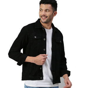 Veste en jean pour hommes sur mesure fabriquée en usine pour hommes Slim Fit Vêtements d'extérieur décontractés Veste boutonnée en jean en coton pour hommes - Product Image 3