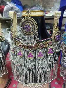 Conjuntos de joyería Vintage Afghani nupcial de alta calidad estilo afgano Tribal Kuchi hecho a mano Color dorado conjunto de joyería cómodo - Product Image 4