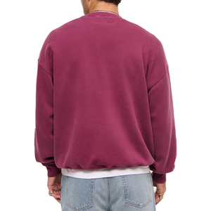 เสื้อสเวตเตอร์คอกลมสำหรับผู้ชาย, เสื้อสเวตเตอร์คอกลมแขนยาวผ้าฝ้ายเสื้อมีฮู้ดเสื้อฟลีซโอเวอร์ไซส์ - Product Image 2