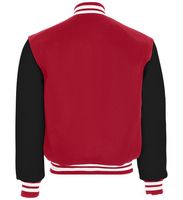 Veste universitaire unie de haute qualité pour hommes avec style à manches régulières