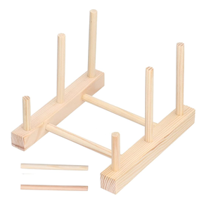 Soporte de placa de madera maciza promocional, estante de almacenamiento de placa de cocina personalizado, soporte de placa artesanal de madera hecha a mano - Product Image 5