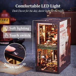 Cutebee ชุดหนังสือในแบบทำมือชุดฝาครอบกันฝุ่นชั้นวางหนังสือขนาดเล็กแบบตู้หนังสือแปลกใหม่และการตกแต่งบ้านที่สร้างสรรค์ - Product Image 5