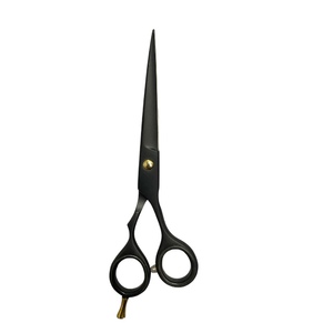 Tijeras de peluquero para diestros profesionales, logotipo personalizado negro completo, herramientas de salón OEM, tijeras de corte de pelo de acero inoxidable - Product Image 2