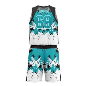 Uniforme de Baloncesto Personalizado Hecho en Pakistán, Transpirable, Talla Grande, Secado Rápido, 100% Poliéster, Conjunto Deportivo sin Mangas, Logotipo Personalizado - Product Image 2