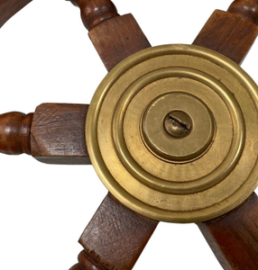 Rueda de barco francés vintage, motor de vela, Dirección de barco, timón de madera, rueda interna, decoración hecha a mano - Product Image 2