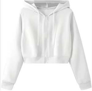 ชุดเสื้อผ้ากีฬาสำหรับผู้หญิงเสื้อครอปแขนยาวลำลองมีฮู้ดและกางเกงขายาวมีโลโก้ด้านหน้า - Product Image 5