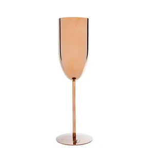 Vidro de vinho do aço inoxidável do mais atrasado do projeto (dourado) Stemware elegante para vinhos vermelhos e brancos perfeito como um presente para o casamento