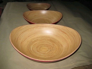 Polished Bamboo Kitchen Bowls, Healthy Green Living - Product Image 5