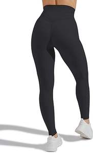 Legging femme en coton 100% pour le sport et les loisirs, avec logo personnalisable, taille mi-haute, respirant, longueur genou, haute qualité, service OEM - Product Image 5