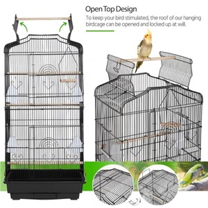Simple Black <b>Cat</b> <b>Cage</b> Villa Luxury <b>Cat</b> <b>Cage</b> Indoor Large Size Multi-layer with Springboard Not Easy Birdcage Garden Table Decor - Product Image 5