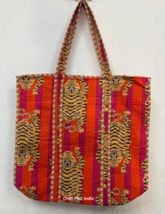 Bolso de Playa Grande, bolso de diseñador Hippie, bolso de algodón acolchado Vintage étnico de la India, bolsos acolchados de playa para mujer - Product Image 2