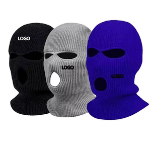 Wholesale <b>Ski</b> Masks Custom logo <b>Balaclava</b> Knitted <b>Ski</b> Mask 3 Hole Skimask with Sniper Gang logo - Product Image 1