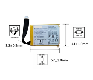 แบตเตอรี่ลิเธียมโพลิเมอร์ Go2 730mAh 284154 สำหรับ GO2 GO2H Go <span class=keywords><strong>2</strong></span> Go 2H MLP284154 1ICP3/41/54 แบตเตอรี่ลำโพงแบบชาร์จได้ - Product Image 2