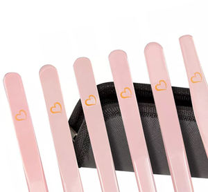 Pince à épiler d'extension de cils pince à épiler à pointe de fibre rose et or pince à épiler d'extension de cils de volume pour l'extension de cils - Product Image 2