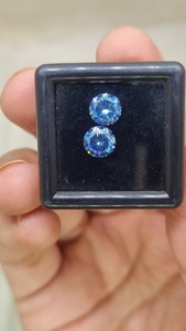 Royal Blue Round Shape <strong>Moissanite</strong> Diamond Diamond Pendant Other <strong>Moissanite</strong> Necklace <strong>Wholesale</strong> <strong>Moissanite</strong>