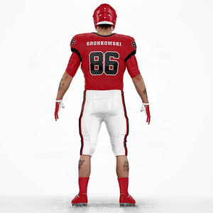 Uniforme de fútbol americano profesional hecho a medida con Conjunto de jersey y pantalones con poliéster de alto rendimiento - Product Image 6