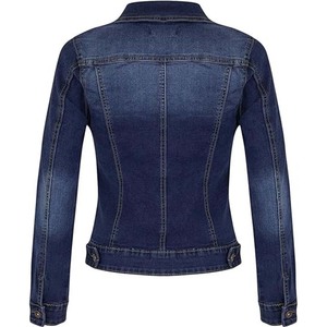 Vente en gros Nouvelle mode Veste en jean pour femmes grande taille style bouton Veste de moto personnalisée en peau de mouton Coupe-vent Écologique - Product Image 3