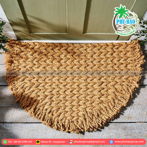 TOP ITEM Versatile Half Moon Braided Coir Door <b>Mat</b> Perfect for Indoor and <b>Outdoor</b> Use with Excellent Durability - Product Image 3