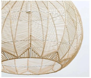 Lámpara de Mimbre Redonda con Diseño Artesanal Vietnamita, Pantalla de Ratán, Lámpara Colgante de Bambú Estilo Rústico para Hogar, Restaurante u Hotel - Product Image 6