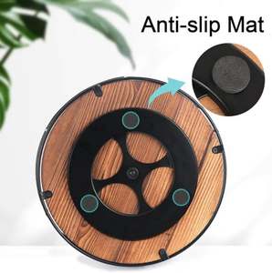 High Quality Acacia Wooden Lazy Turntable From Vietnam Pantry Kitchen Countertop <b>Storage</b> with Flexible Oval Shape for <b>Cabinets</b> - Product Image 1