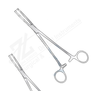 Pinzas de Histerectomía Gwilliam de Acero Inoxidable, Manual, con Dentadura Longitudinal, 203 mm, Curvas y Planas, 1-2 Dientes, Instrumentos Quirúrgicos, CE - Product Image 1